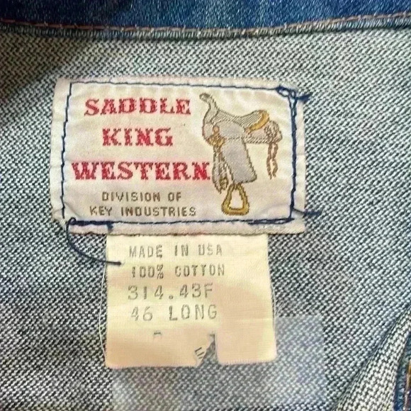 Vintage saddle King Westerndenim men’s or women’s vest. - Picture 6 of 7